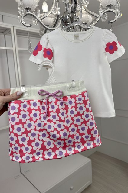 conjunto meninas flores rosa mini conceito mini lala miniconceito