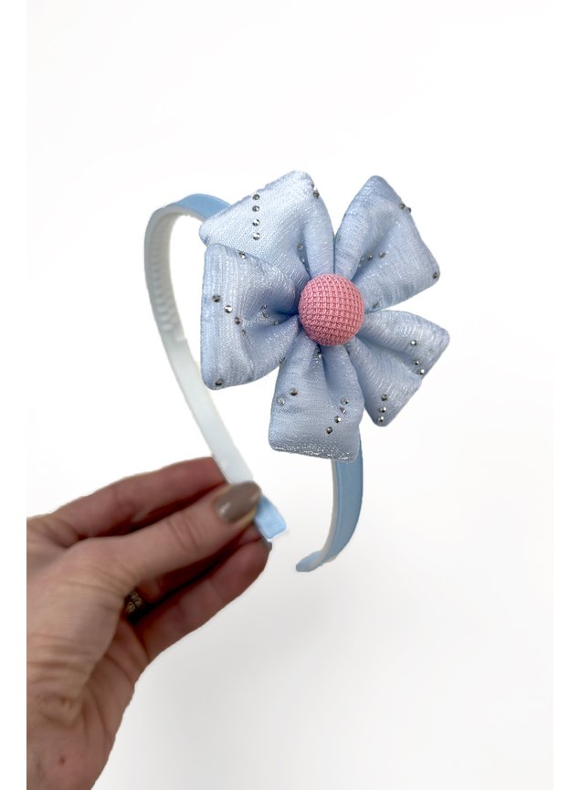 tiara azul menina infantil miniconceito azul flor x