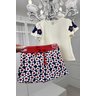 conjunto flor marinho vermelho s