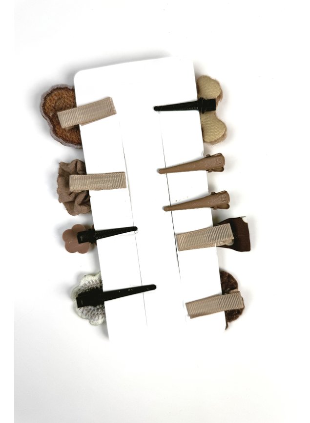 kit presilhas urso menina infantil marrom escuro yu