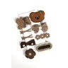 kit presilhas urso menina infantil marrom escuro h