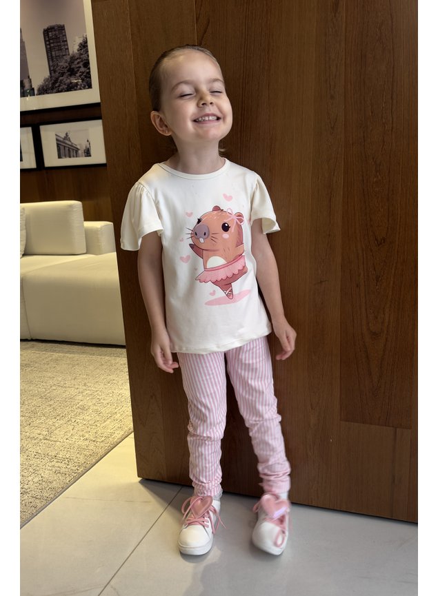 conjunto capivara menina infantil miniconceito g