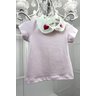 blusa manga curta gola coracao pink menina infantil miniconceito x