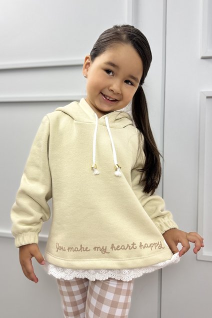 casaco bege menina infantil miniconceito renda l